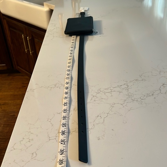 NWT Calvin Klein Black Belt Bag with silver Buckle/Zipper and CK Embossed Logo - Picture 4 of 8